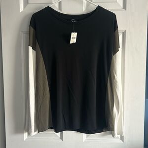 Anthropologie Coa Colorblock Long Sleeve Blouse Size S NEW